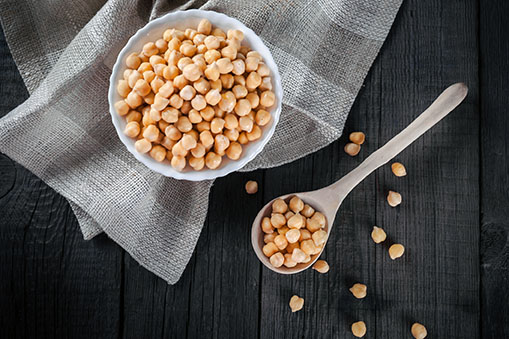 Chickpeas in a bowl.