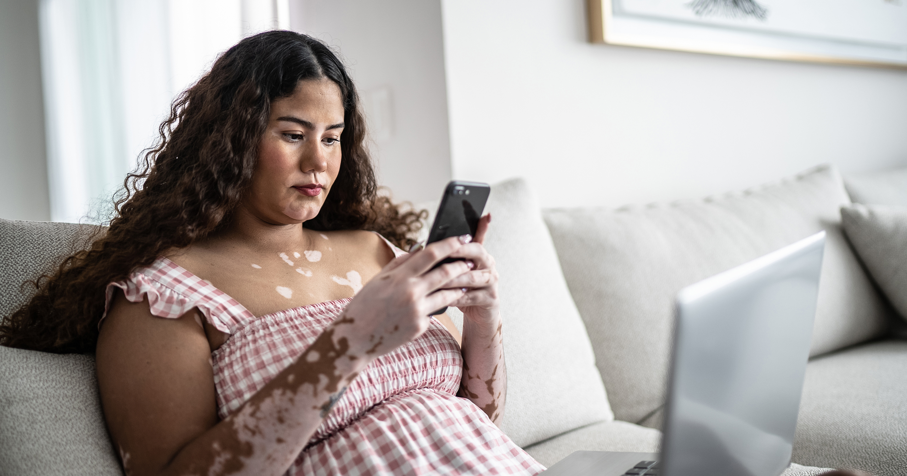 Woman looking at phone