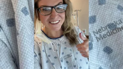 Kayla Thomas' pre-procedure selfie