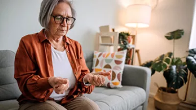 Woman with degenerative cervical myelopathy 