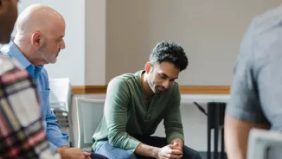 Picture of a man in group therapy