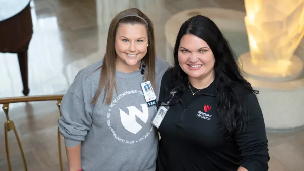 Sarah Stanek, Radiology professional development specialist, and Michaella Mendick, occupational therapist