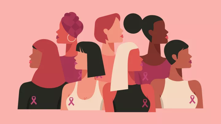Cartoon drawing of women