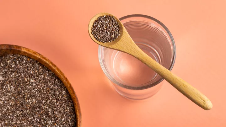 Spoonful of chia seeds