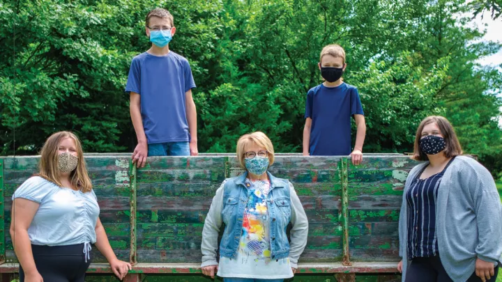 Lory Falk enjoys spending her spare time with her grandchildren at her rural Papillion, Nebraska, home