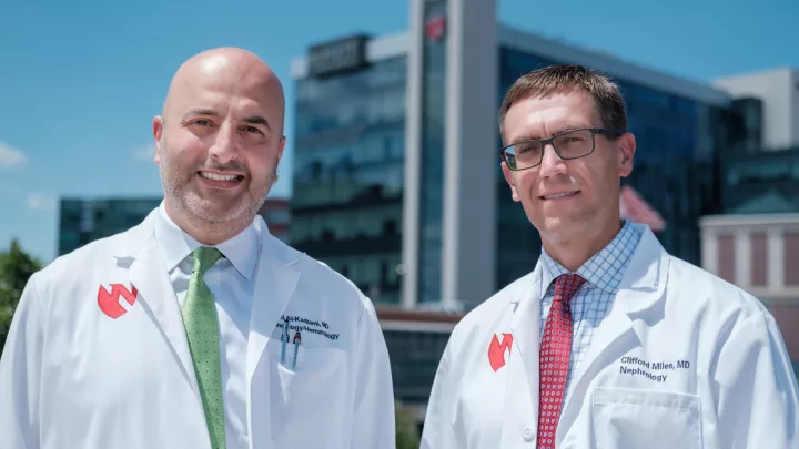 (Left) Zaid Al-Kadhimi, MD, hematologist, (right) Clifford Miles, MD, nephrologist